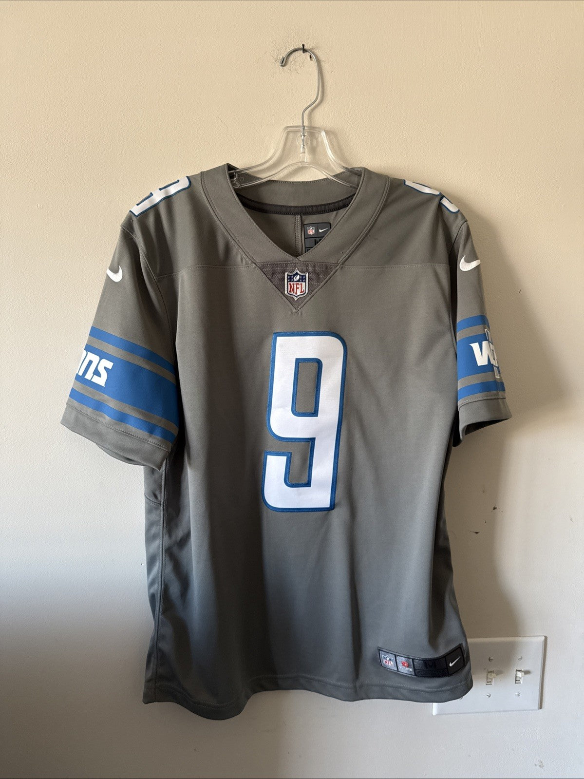 Men’s Nike Matthew Stafford #9 Detroit Lions Vapor Limited Jersey Sz M Grey RARE