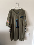 Men's Nike Cam Newton #1 Carolina Panthers Salute To Service Jersey Sz 3XL RARE