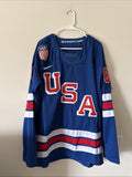 Men’s Nike Jack Hughes #86 Team USA Hockey Jersey 2026 Olympics Sz L Blue RARE