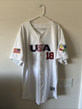 Men’s Majestic Johnny Damon #18 Team USA 2006 WBC Baseball Jersey Sz 52 - RARE