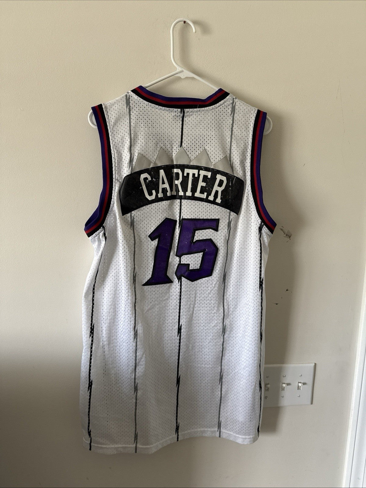 Men’s Vintage Authentic Toronto Raptors Vince Carter #15 Jersey Sz 54 - White