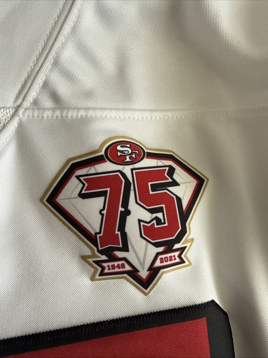 Men’s Nike George Kittle SF 49ers Vapor Lmtd Jersey 75th Anniv Patch Sz XL RARE