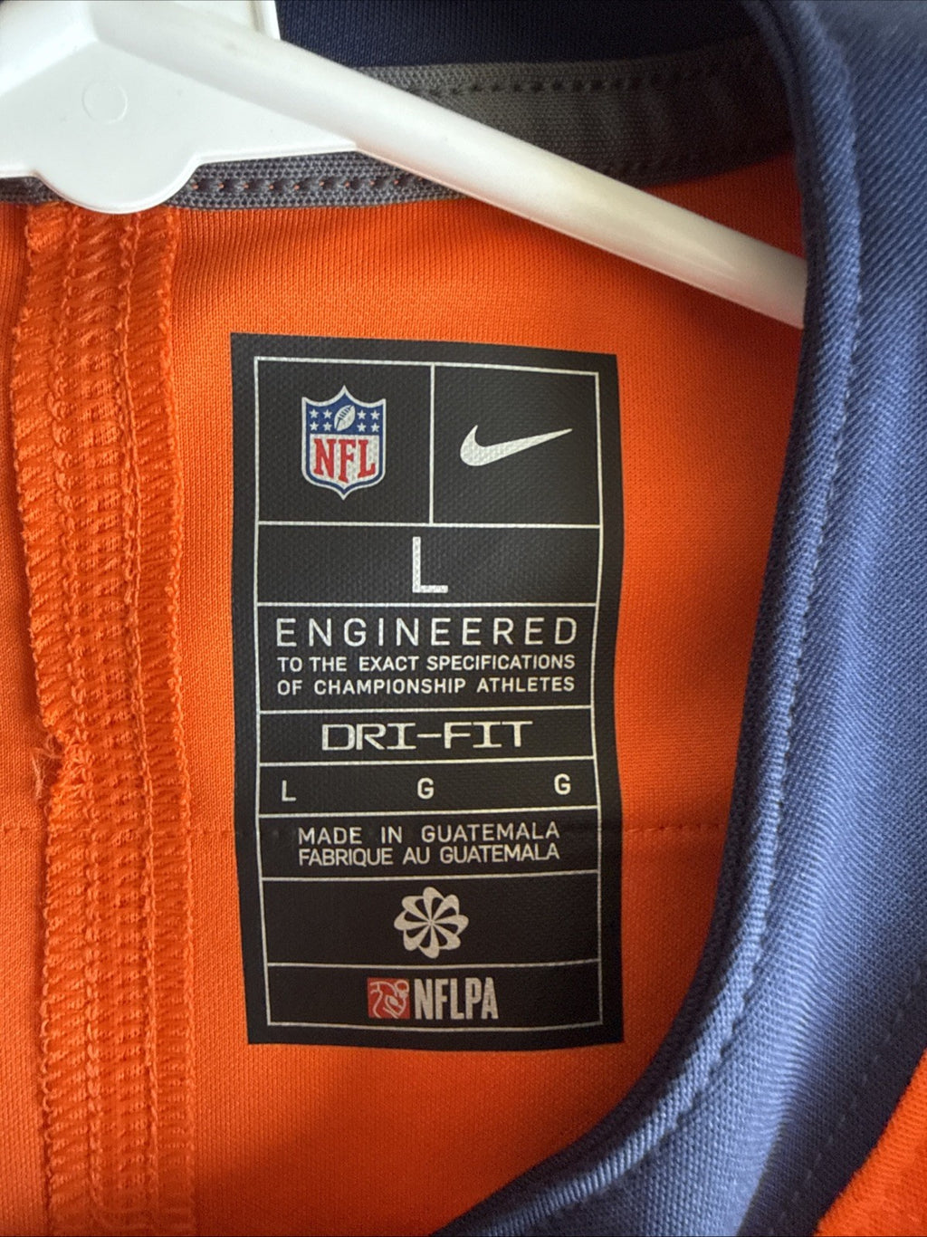 Men’s Nike John Elway #7 Denver Broncos Vapor Lmtd NFL Jersey Sz L - Orange RARE