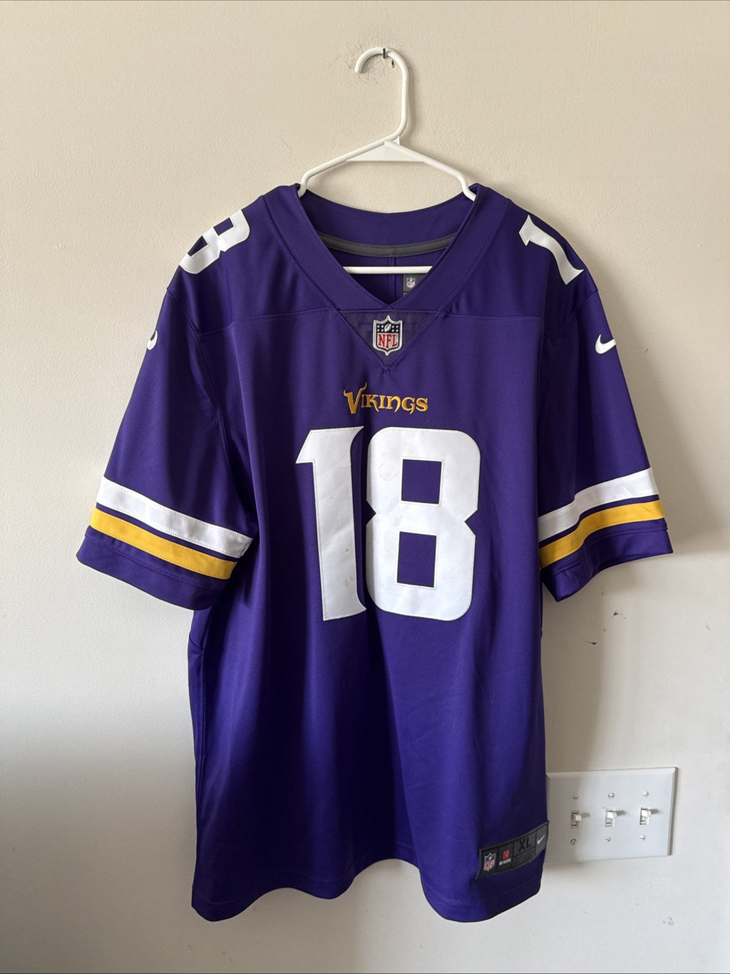 Men’s Nike Justin Jefferson #18 Minnesota Vikings Vapor Lmtd Jersey Size XL RARE