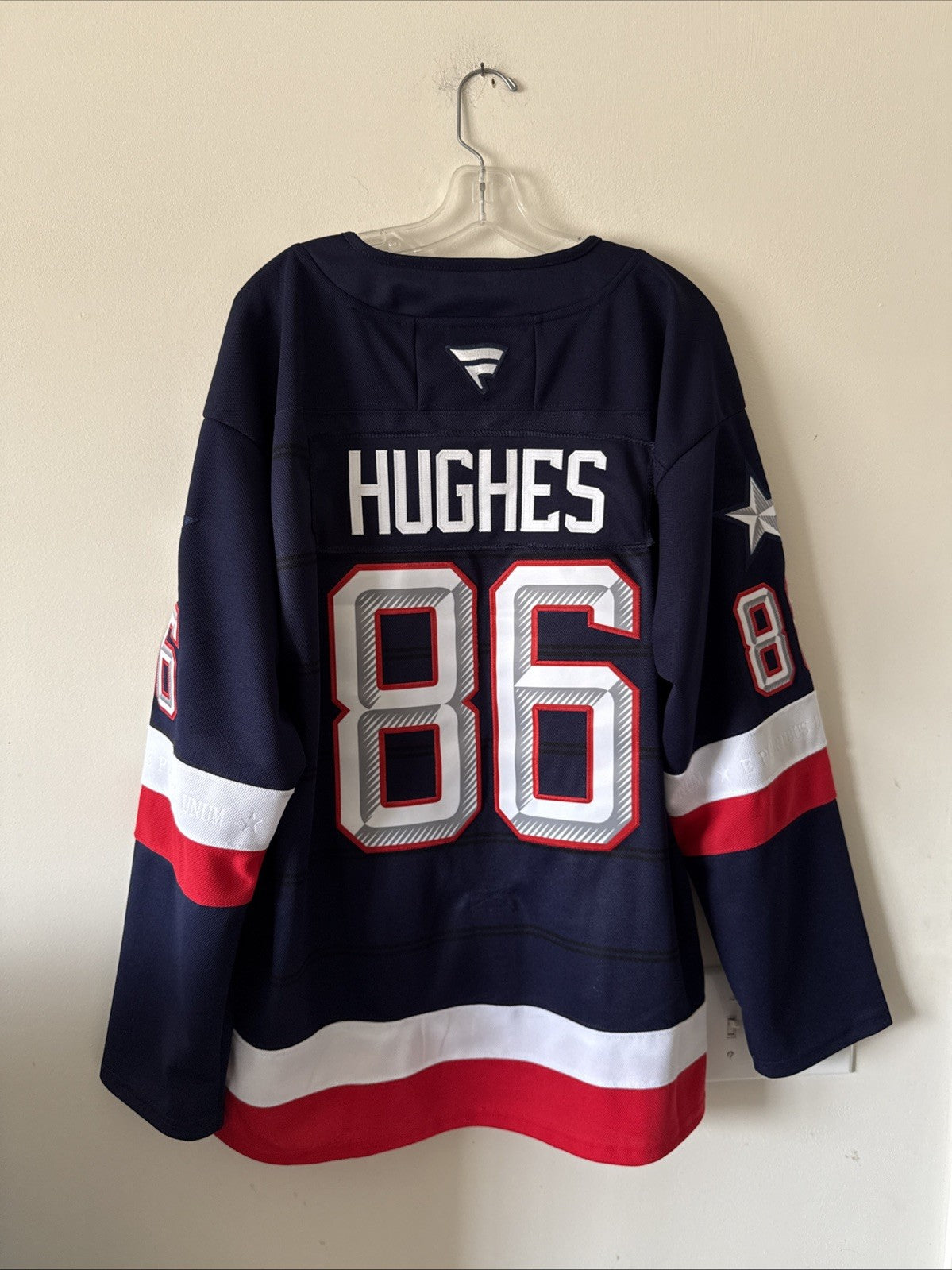 Men’s Fanatics Jack Hughes #86 Team USA 4 Nations Faceoff Jersey Size 52 - RARE