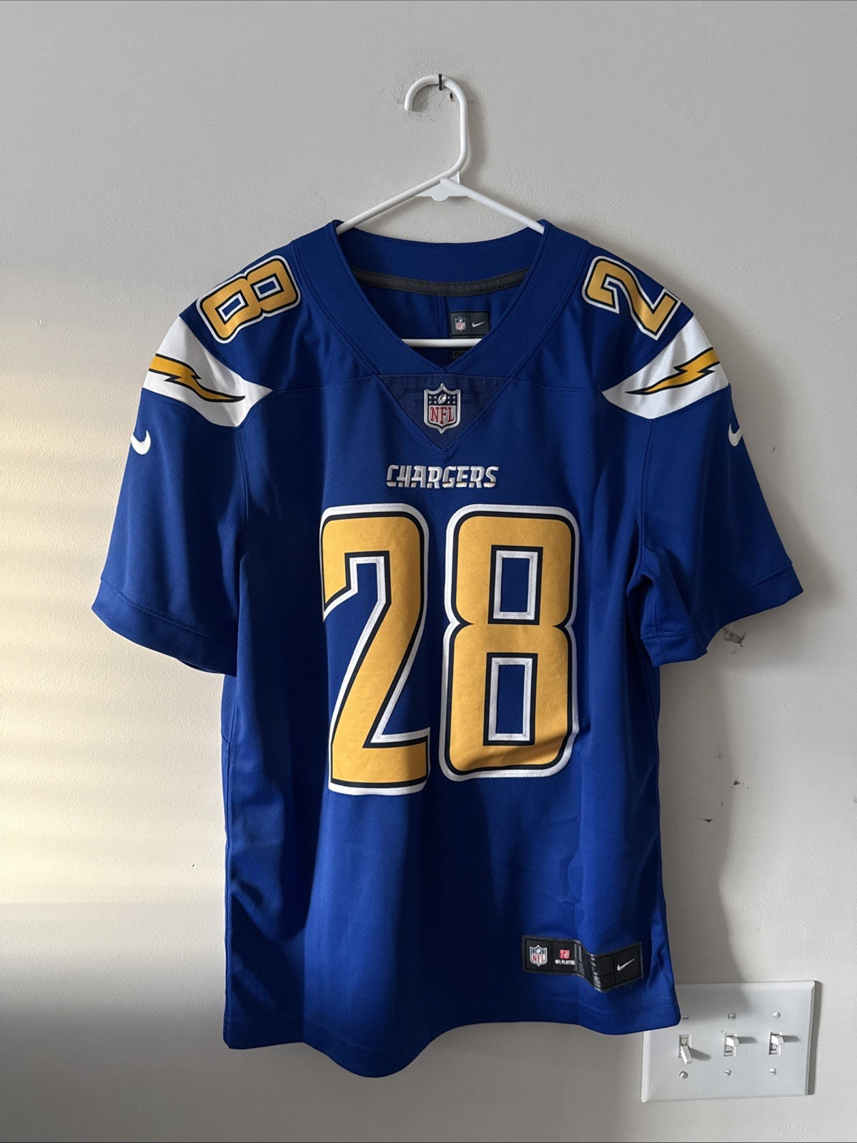 Men’s Nike Melvin Gordon III #28 LA Chargers Vapor Lmtd Jersey Sz S - Blue RARE