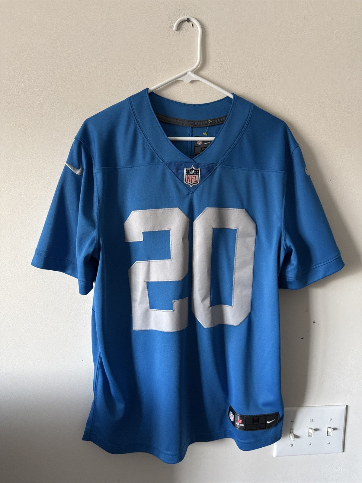 Men’s Nike Barry Sanders #20 Detroit Lions Vapor Limited NFL Jersey Sz M - Blue
