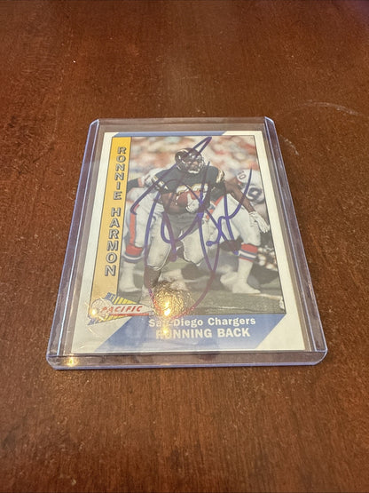 1991 Pacific - Ronnie Harmon #446 Autograph