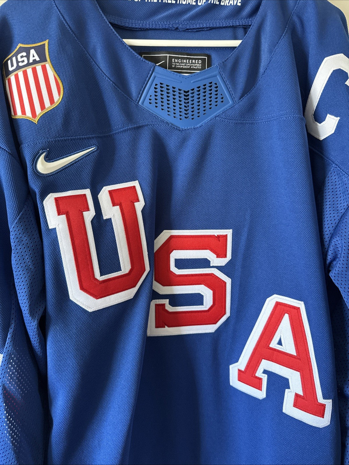 MEN’S NIKE AUSTON MATTHEWS #34 TEAM USA AUTHENTIC 2026 OLYMPICS JERSEY SZ 2XL