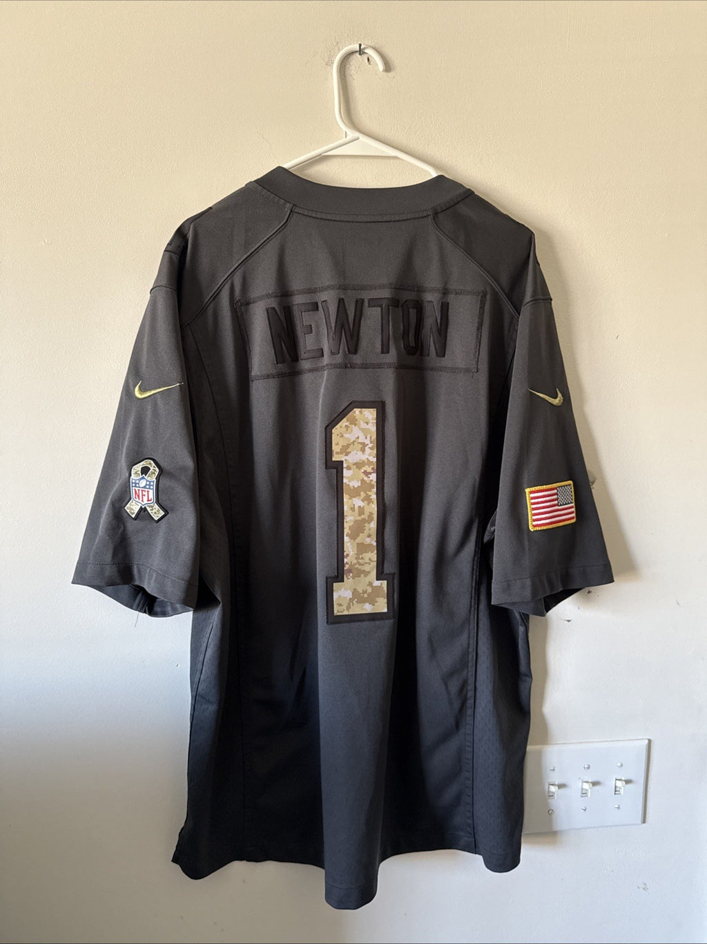 Men's Nike Cam Newton #1 Carolina Panthers Salute To Service Jersey Sz XL - RARE