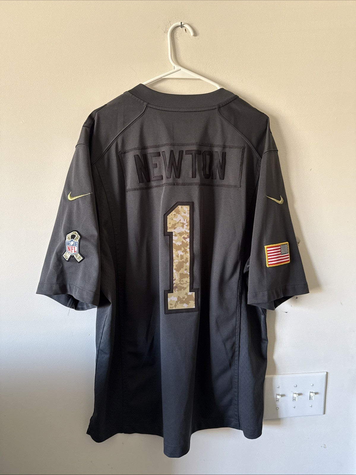 Men's Nike Cam Newton #1 Carolina Panthers Salute To Service Jersey Sz XL - RARE