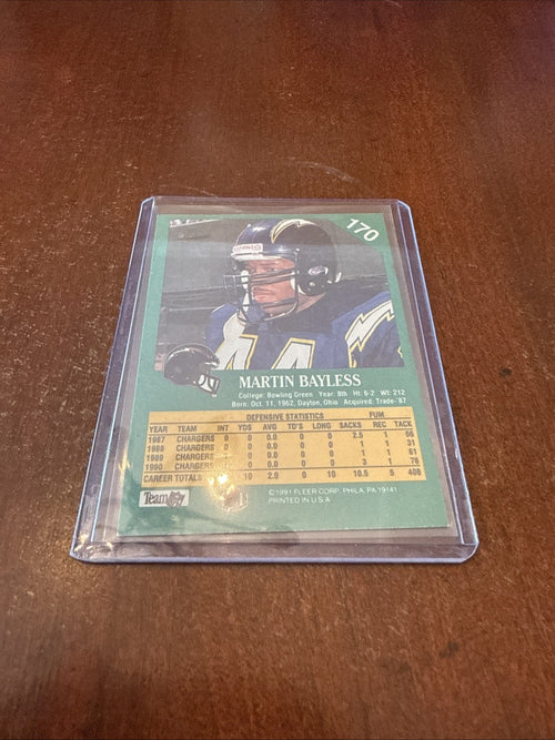 1991 Fleer - Martin Bayless #170 Autograph (AU)