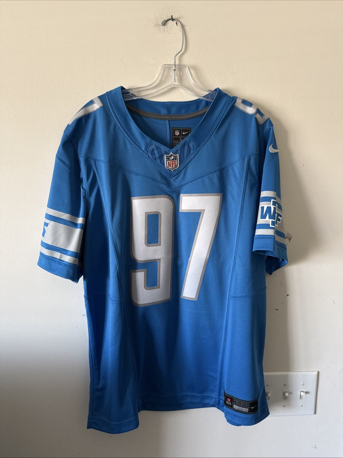 Men’s Nike Aidan Hutchinson #97 Detroit Lions NFL Vapor Lmtd Jersey Sz L - RARE