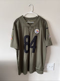 Men’s Nike Antonio Brown #84 Pittsburgh Steelers Salute To Service Jersey Sz XL