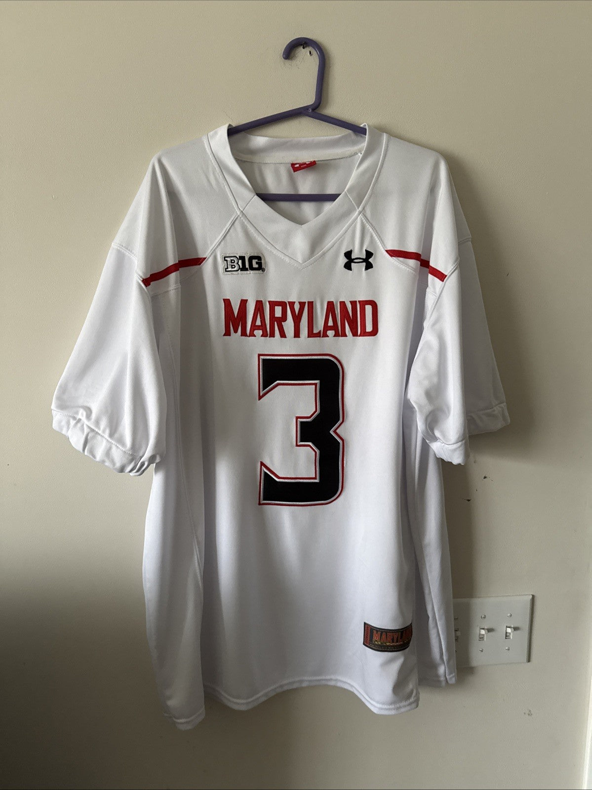 Men’s Under Armour Taulia Tagovailoa #3 Maryland Terrapins Jersey Sz 3XL - RARE