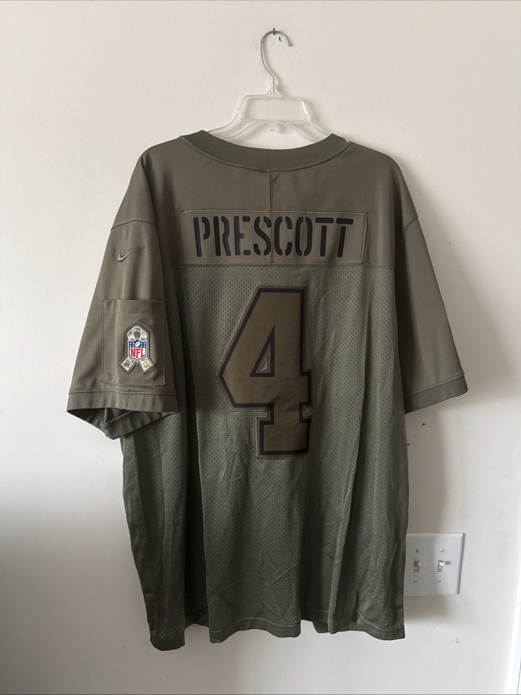 Men’s Nike Dak Precott #4 Dallas Cowboys 2019 Salute To Service Jersey Sz 3XL