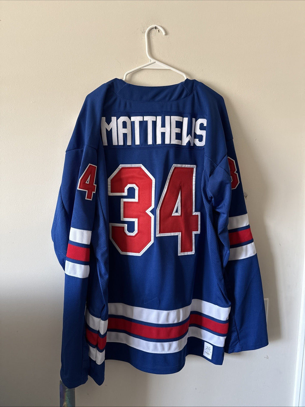 MEN’S NIKE AUSTON MATTHEWS #34 TEAM USA AUTHENTIC 2026 OLYMPICS JERSEY SZ 2XL