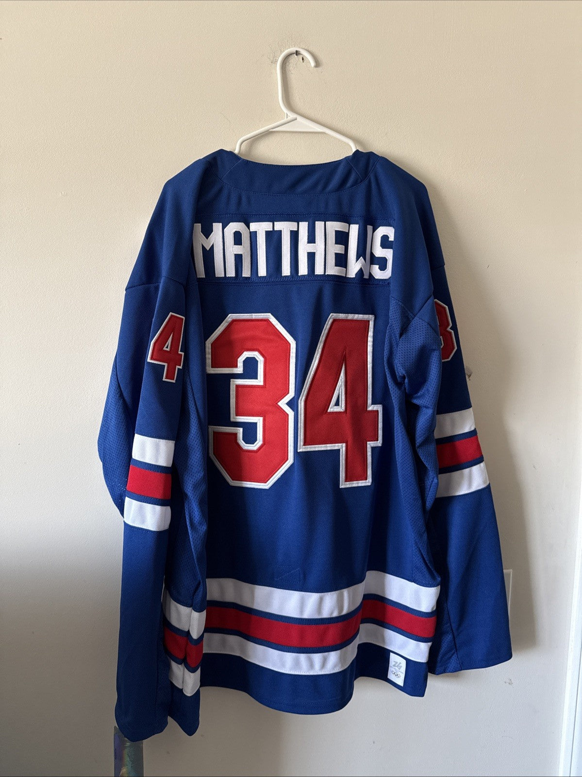 MEN’S NIKE AUSTON MATTHEWS #34 TEAM USA AUTHENTIC 2026 OLYMPICS JERSEY SZ 2XL