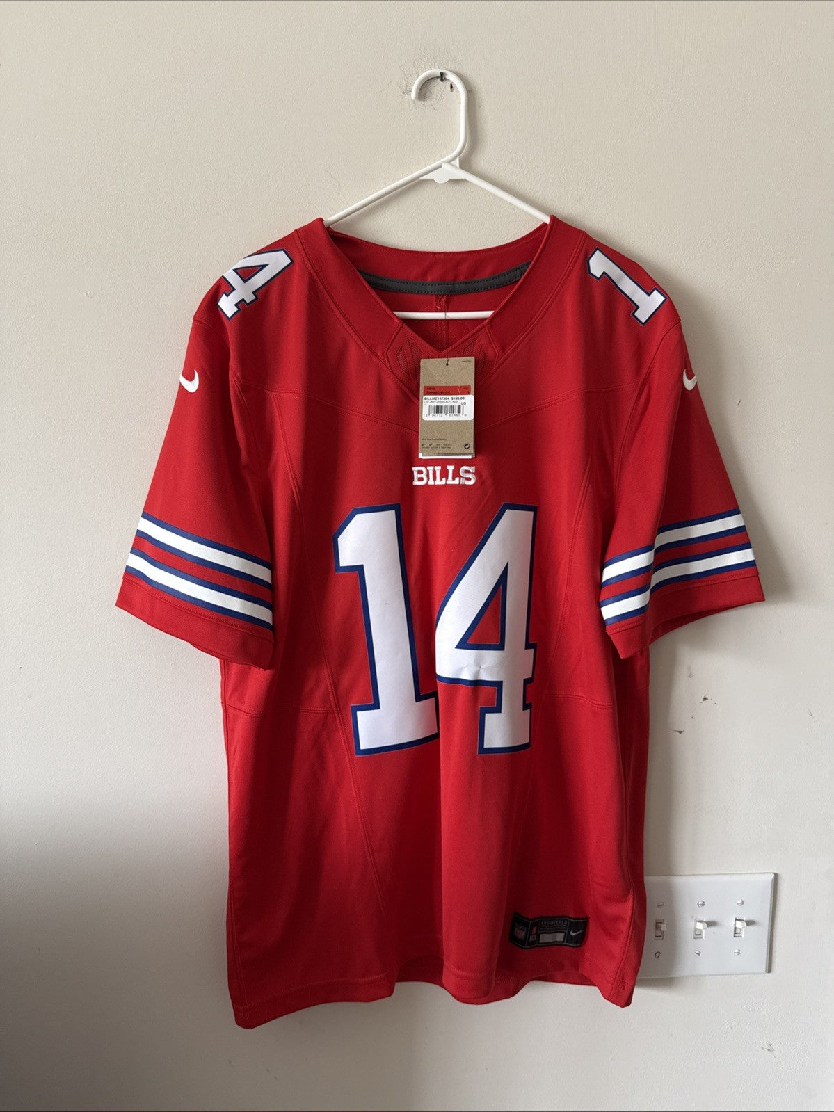 Men’s Nike Stefon Diggs #14 Buffalo Bills Vapor Lmtd Jersey Sz L - Red NWT RARE