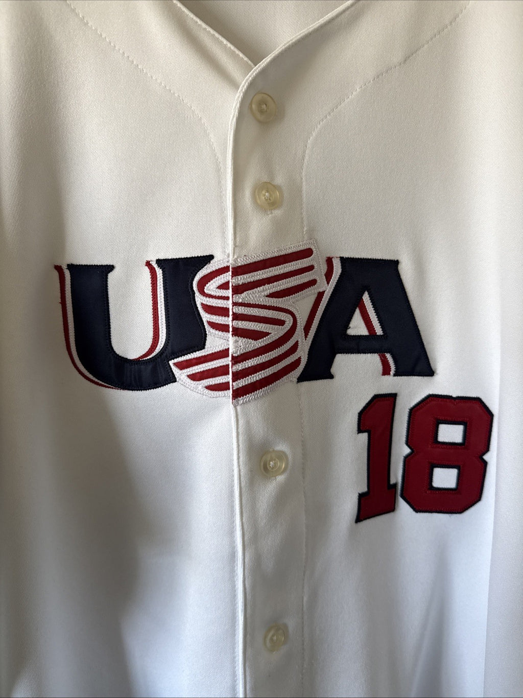 Men’s Majestic Johnny Damon #18 Team USA 2006 WBC Baseball Jersey Sz 52 - RARE