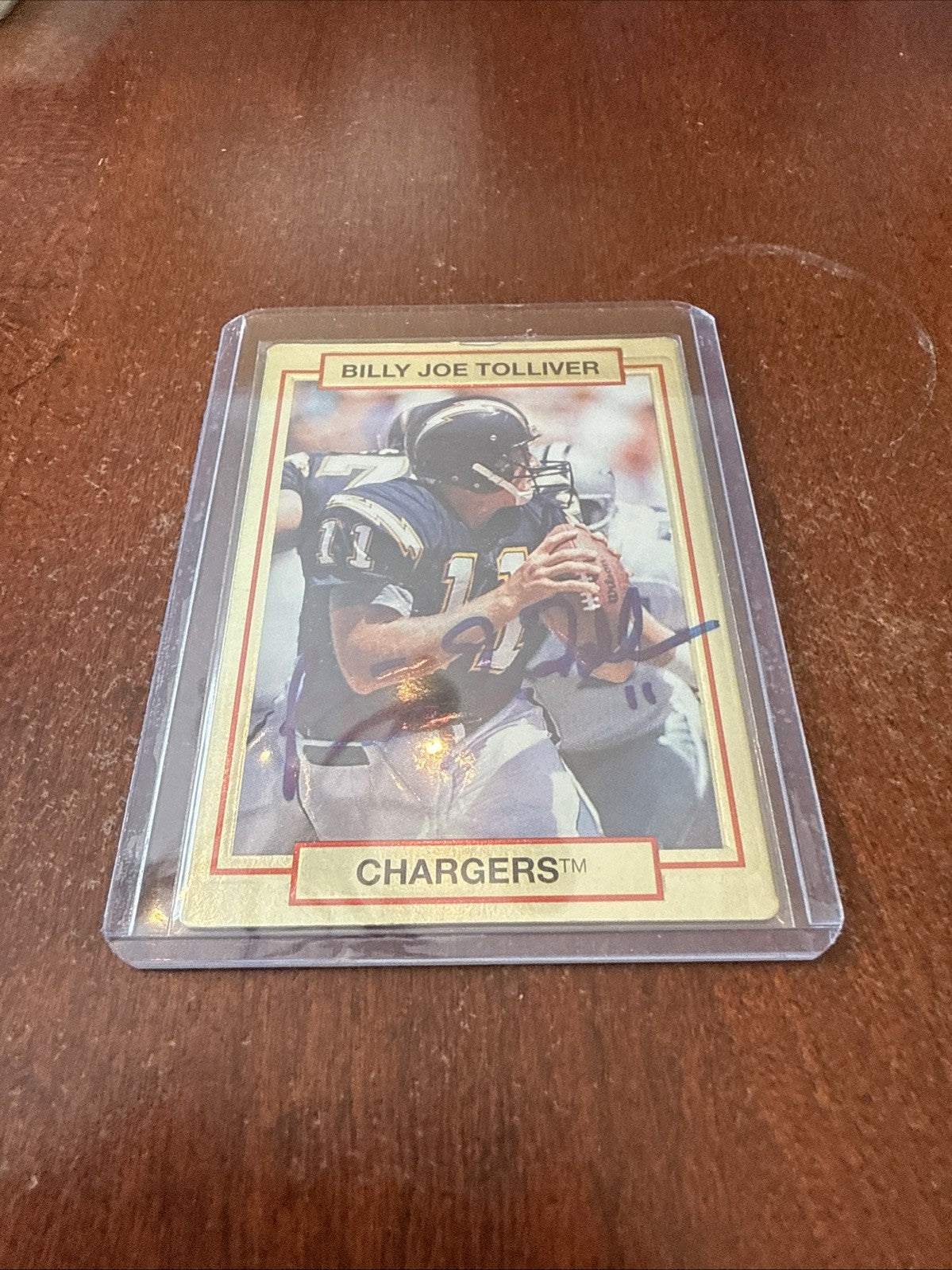 1990 Action Packed Rookie Update - Billy Joe Tolliver #74 Autograph