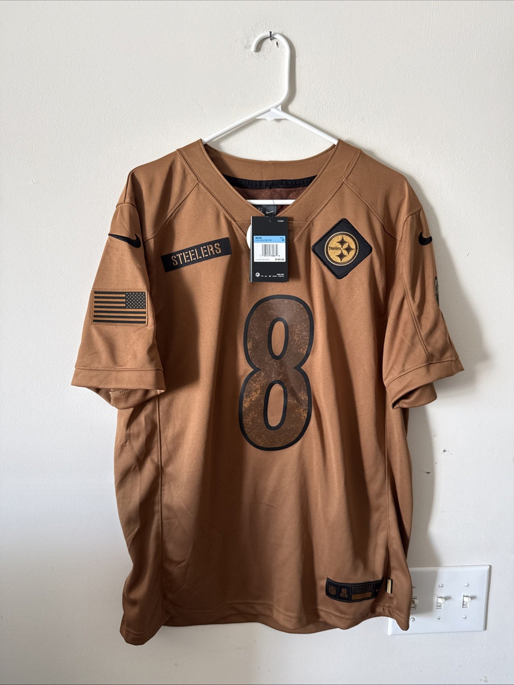 Men's Nike Kenny Pickett #8 Steelers Salute To Service Jersey Sz M - NWT RARE