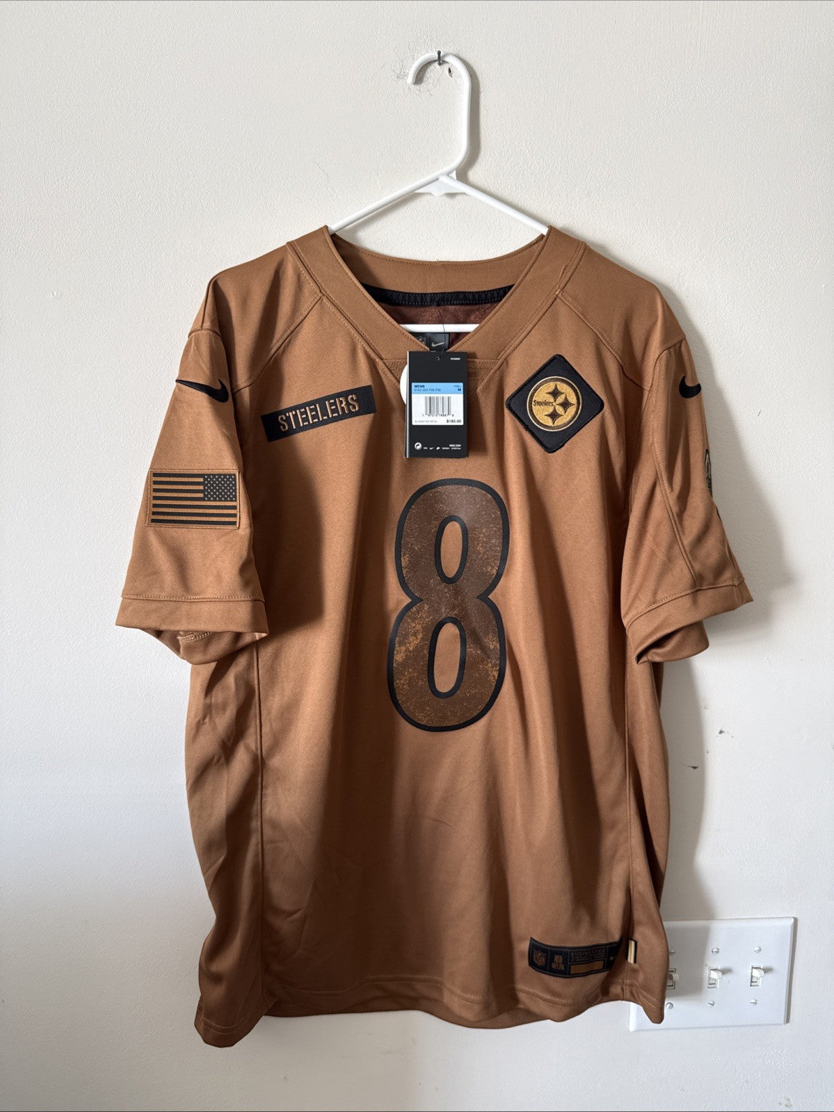 Men's Nike Kenny Pickett #8 Steelers Salute To Service Jersey Sz M - NWT RARE