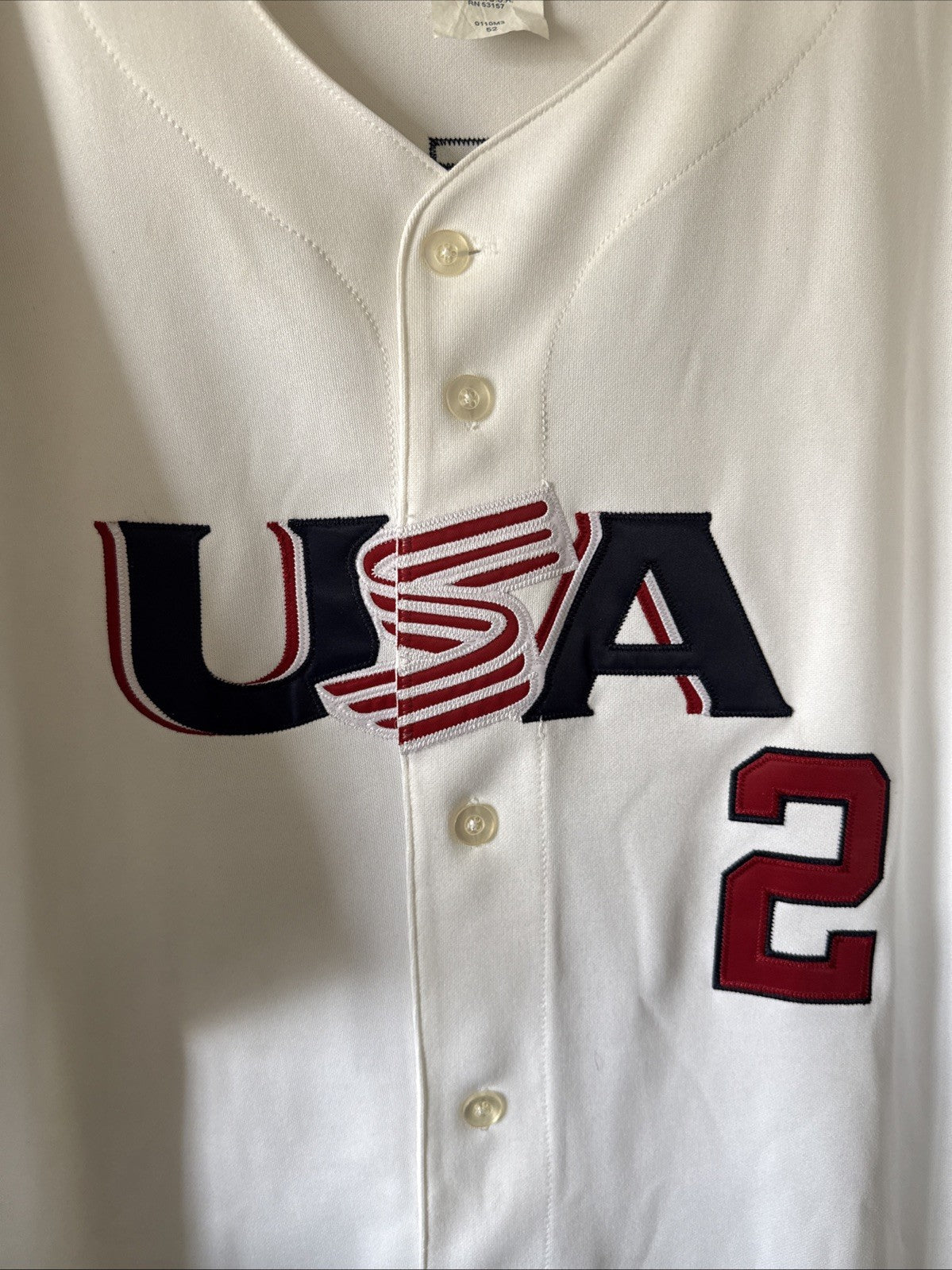 MEN’S MAJESTIC DEREK JETER #2 TEAM USA 2006 WORLD BASEBALL CLASSIC JERSEY SZ 52